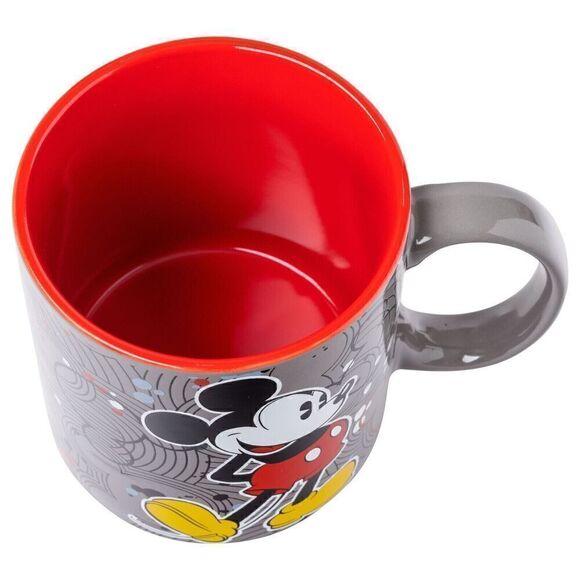 Mickey Circle Logos Pattern Ceramic Coffee Mug, 20-ounces - Picture 3 of 5